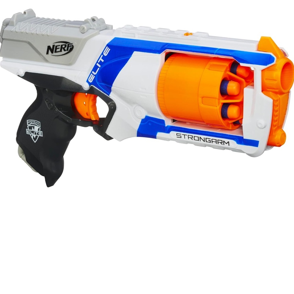 NERF N Strike Elite Strongarm Toy Blaster with Rotating Barrel •darts NOT incl